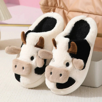 Moo & Clover™ Soft - Stitched Cow Slippers